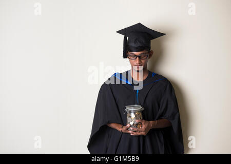 Indiano maschio adolescente education fund concetto foto Foto Stock