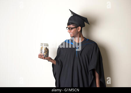 Indiano maschio adolescente education fund concetto foto Foto Stock