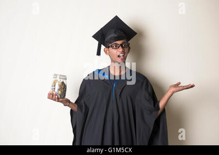 Indiano maschio adolescente education fund concetto foto Foto Stock