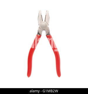 Pinza strumento mano isolate su sfondo bianco Foto Stock