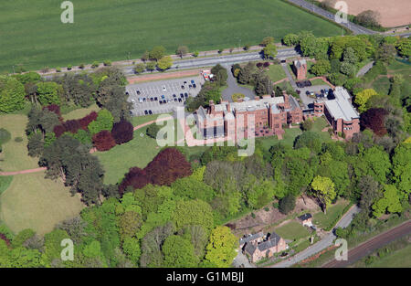 Vista aerea di Abbey House Hotel vicino a Barrow-in-Furness, Cumbria, Regno Unito Foto Stock