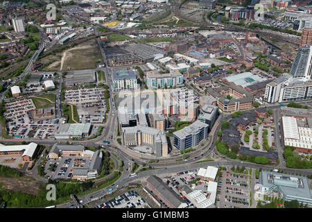 Vista aerea del sud di Leeds, West Yorkshire, Regno Unito Foto Stock