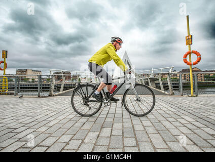 Per i ciclisti con percorsi ciclo Foto Stock