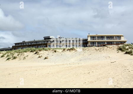 Hotel sulla spiaggia dell'isola Vlieland. Paesi Bassi Foto Stock