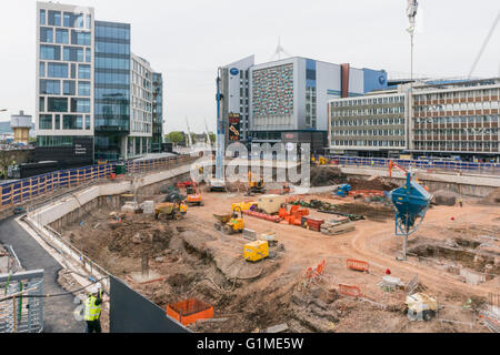 BBC Cymru/Wales sedi centrali in costruzione PHILLIP ROBERTS Foto Stock