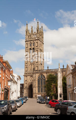 Il originariamente del XII secolo Chiesa Collegiata di Santa Maria e Chiesa di San, Warwick, Warwickshire, Regno Unito Foto Stock
