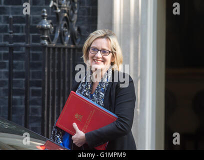 Ambra Rudd,il Segretario di Stato per l'energia e il cambiamento climatico,al numero 10 di Downing Street per una riunione del gabinetto Foto Stock