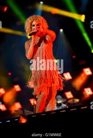 Kimberly Schlapman di 'Little Big Town' esecuzione presso il CMA Music Festival di Nashville Tennessee Foto Stock