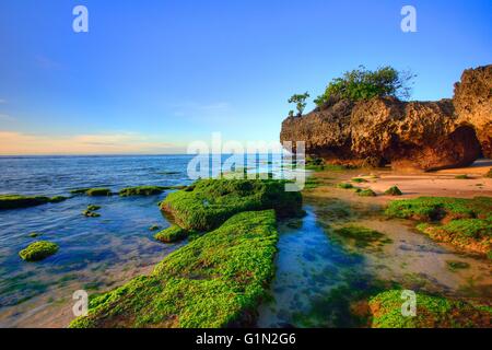 Incredibile vista sulla spiaggia di Bali, Indonesia Foto Stock