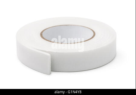 Nastro in schiuma biadesivo isolato su bianco Foto Stock