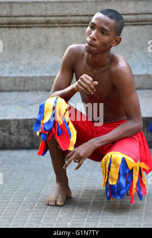 Street performer a Cartagena Colombia Foto Stock