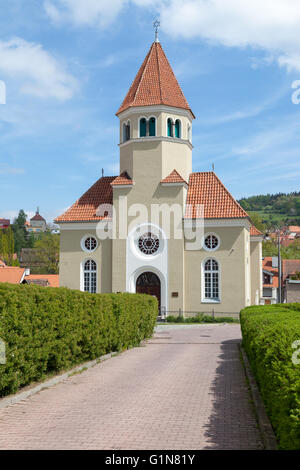 Sinagoga ebraica, Cesky Krumlov, Boemia del Sud, Repubblica Ceca Foto Stock