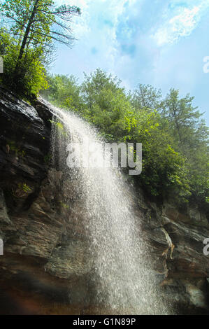 Bridal Veil Falls vicino Highlands, NC. Foto Stock