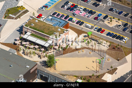 Vista aerea, Centro commerciale Parco della Ruhr di Bochum a B1, Ruhrschnellweg, mall Greenfield, rimodellamento, Bochum, Germania, DE, Foto Stock