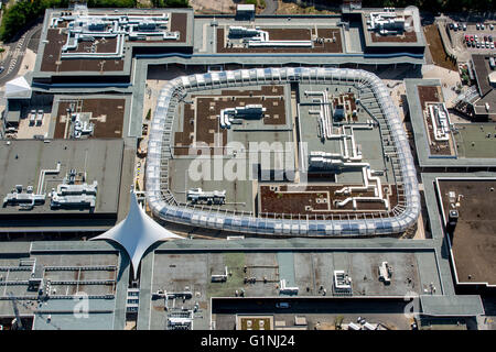 Vista aerea, Centro commerciale Parco della Ruhr di Bochum a B1, Ruhrschnellweg, mall greenfield, rimodellamento, Bochum, Germania, DE, Foto Stock