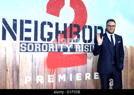 Seth Rogen assiste il 'Vicini 2: Sorority crescita' premiere al Regency Village Theatre il 16 maggio 2016 a Los Angeles, California. | In tutto il mondo di utilizzo/picture alliance Foto Stock