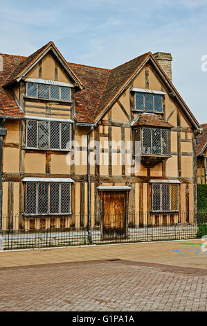 William Shakespeare Birthplace in Stratford upon Avon è uno storico albergo medievale nel cuore della città. Foto Stock