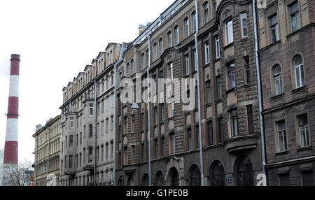 La Russia. San Pietroburgo. Sovetskaya. Edificio dove visse Nadezhda Krupskaya (1869-1939), moglie di Vladimir Lenin (1870-1924). Foto Stock