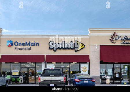 L'esterno di una delle telecomunicazioni Sprint store in Oklahoma City, Stati Uniti d'America. Foto Stock