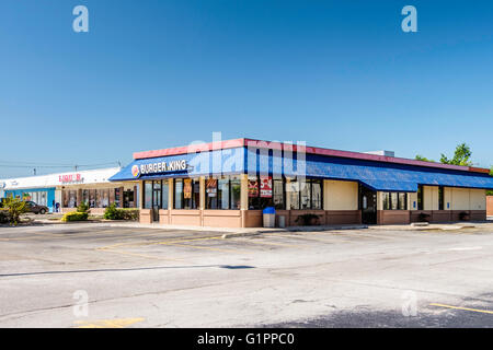 L'esterno di Burger King fast food hamburger Ristorante nella città di Oklahoma, Oklahoma, Stati Uniti d'America. Foto Stock