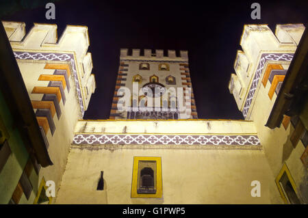 Bayertor, porta medievale torre di Landsberg am Lech, Bavaria Foto Stock