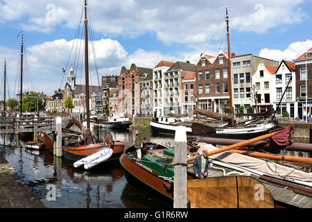 In luglio 1620 Speedwell defunti Delfshaven su Mayflower Rotterdam Port Harbour Foto Stock