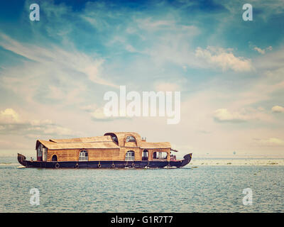 Houseboat in Kerala, India Foto Stock