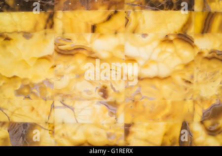 Il miele onyx decorativo pannelli di parete, closeup foto di sfondo texture Foto Stock