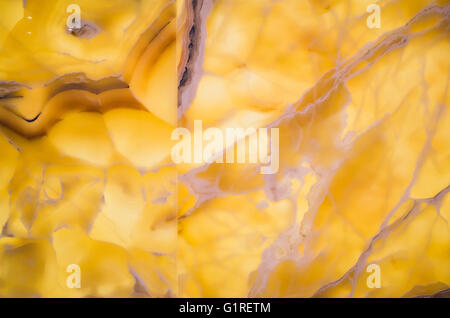 Il miele onyx pannello parete, vicino la foto di sfondo texture Foto Stock