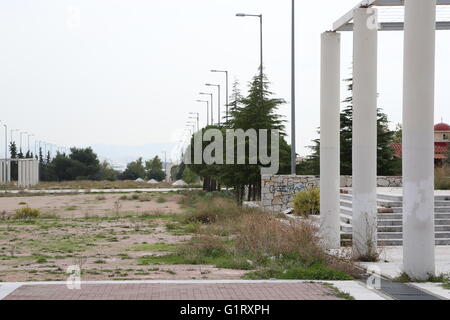 Atene, abbandonato il villaggio Olimpico Foto Stock