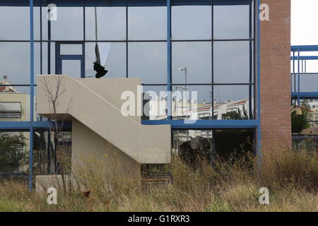 Atene, abbandonato il villaggio Olimpico Foto Stock