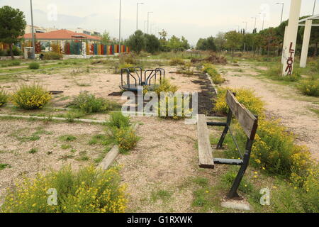 Atene, abbandonato il villaggio Olimpico Foto Stock