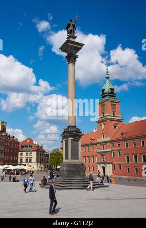 Sigismondo la colonna nella piazza del Castello a Varsavia, Polonia Foto Stock