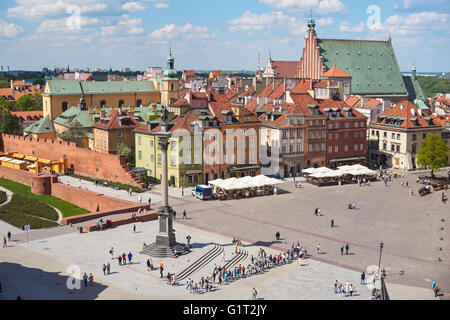 Piazza Castello a Varsavia, Polonia Foto Stock