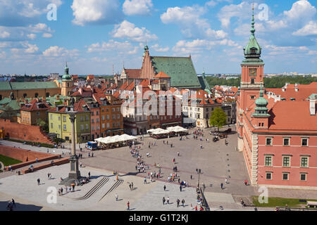 Piazza Castello a Varsavia, Polonia Foto Stock