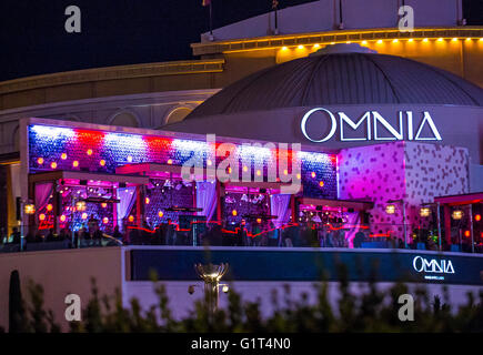 La Omnia Night club di cesari palace hotel di Las Vegas Foto Stock