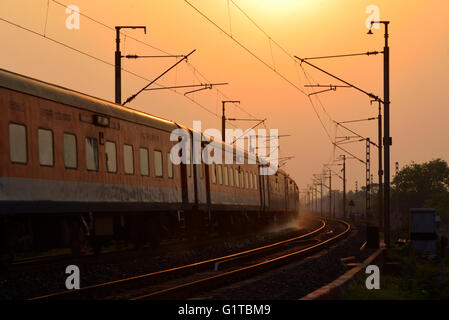 Rajdhani Express, Ferrovie indiano, India Foto Stock