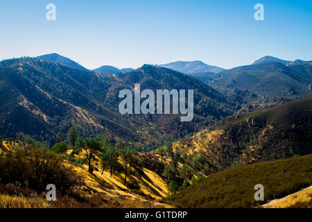 Nella valle di pinnacoli National Park, California durante una mattina autunnale. Foto Stock