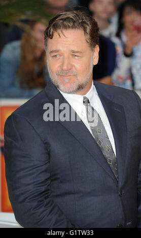 Londra, Regno Unito. 19 Maggio, 2016. Russell Crowe assiste il Regno Unito Premiere di 'nice guys' di Odeon Leciester Square. Credito: Ferdaus Shamim/ZUMA filo/Alamy Live News Foto Stock