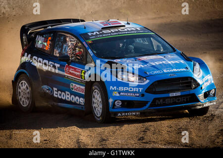 Lousada, Portogallo. 19 maggio, 2016. Mads Ostberg (NOR) e Ola floene (NOR) Citroen DS3 Wrc durante la wrc vodafone rally del Portogallo sss1 in lousada, Portogallo, credito: diogo baptista/alamy live news Foto Stock