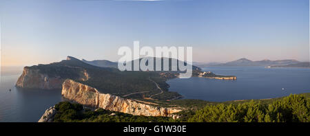 Sardegna. Panorama da Capo Caccia. Vicino ad Alghero Foto Stock