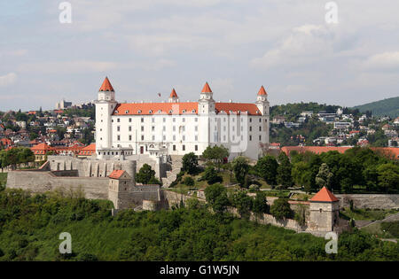 Il castello di Bratislava nella Repubblica Slovacca Foto Stock