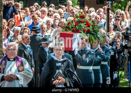 Il funerale di Henry Allingham, il più antico del mondo l'uomo, il più antico sopravvissuto soldato britannico dalla prima guerra mondiale. Foto Stock