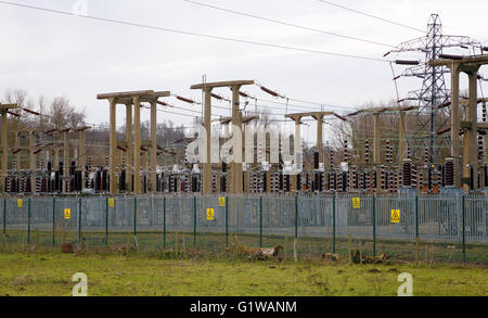 Elettricità stazione secondaria in Trowse, Norwich. Foto Stock