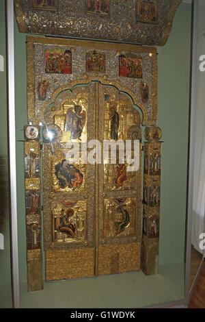 Royal porte (1645), kirillov-belozersky monastero, a nord di Vologda, Russia. Foto Stock