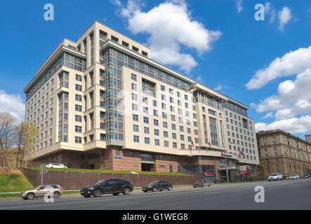Una vista del quattro stelle Marriott hotel nel centro di Mosca, Novy Arbat street, 32 Foto Stock