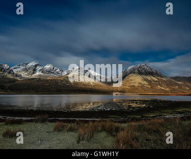 Rainbow e tempestoso skye a isleornsay, Skye Foto Stock