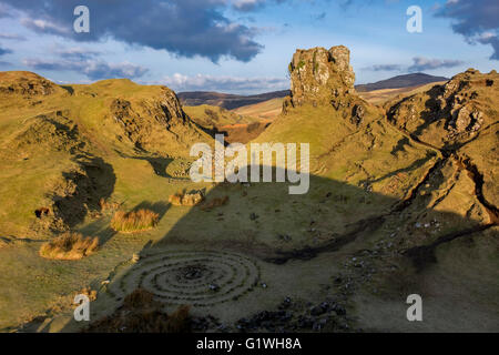 L'enchanted Fairy Glen da Uig skye Foto Stock