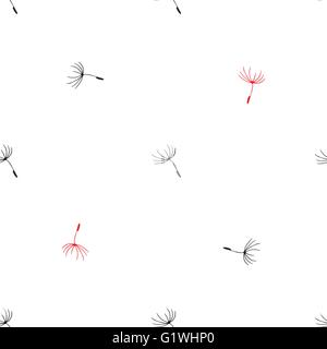 Modello di semi di dente di leone Illustrazione Vettoriale