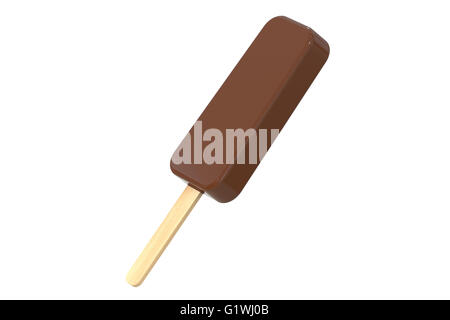 Gelato al cioccolato Bar, 3D rendering isolati su sfondo bianco Foto Stock
